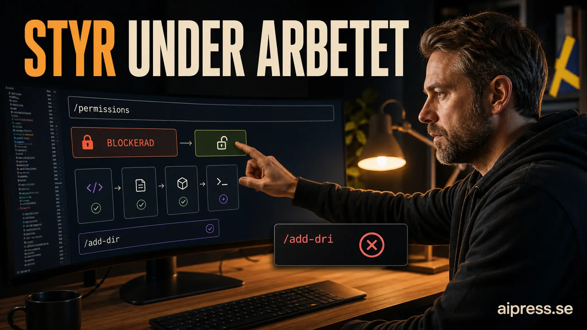Claude Code: ändra behörigheter medan den jobbar