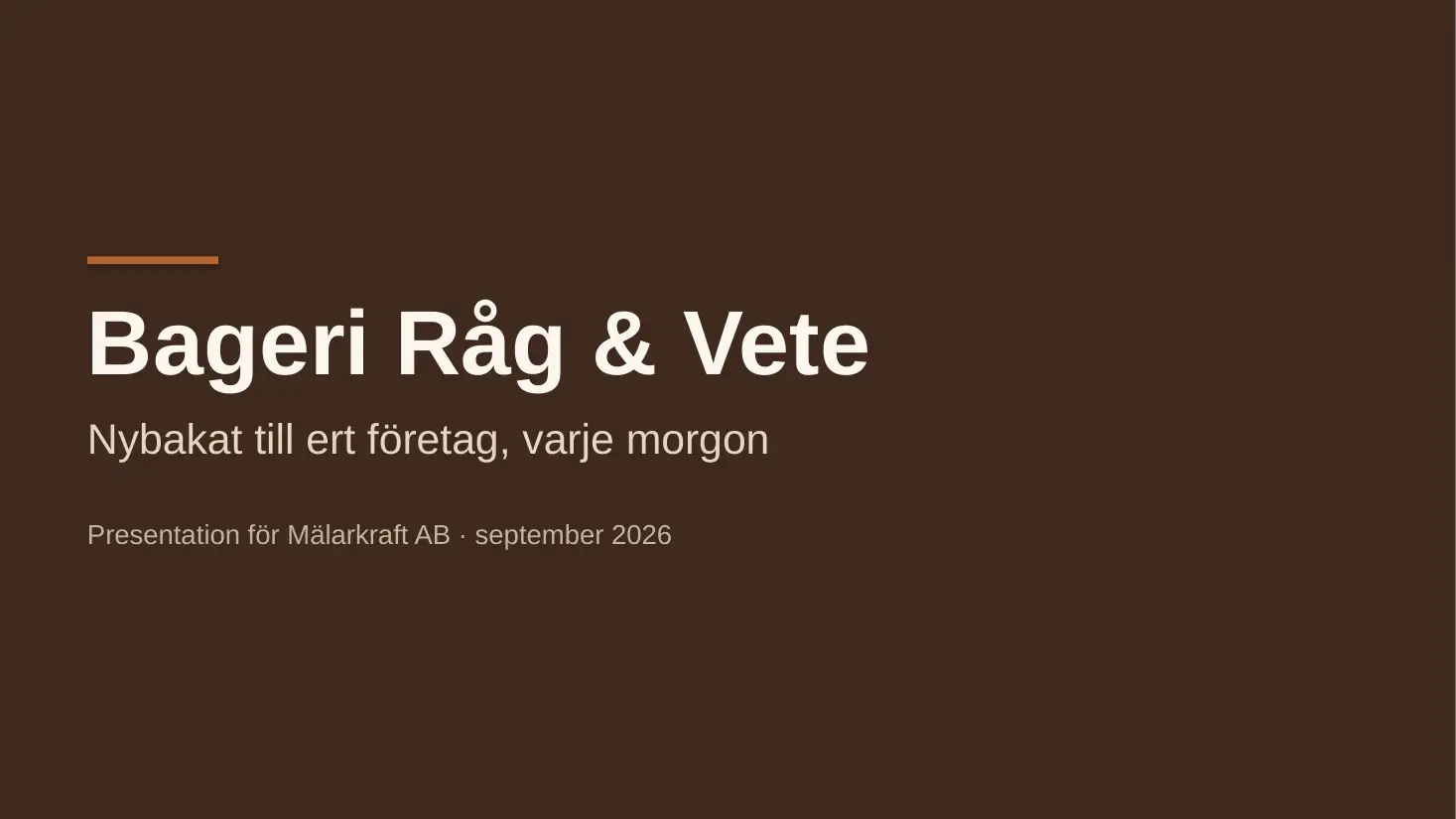 Bild 1 av 5 i Opus 5.5:s presentation för Bageri Råg & Vete