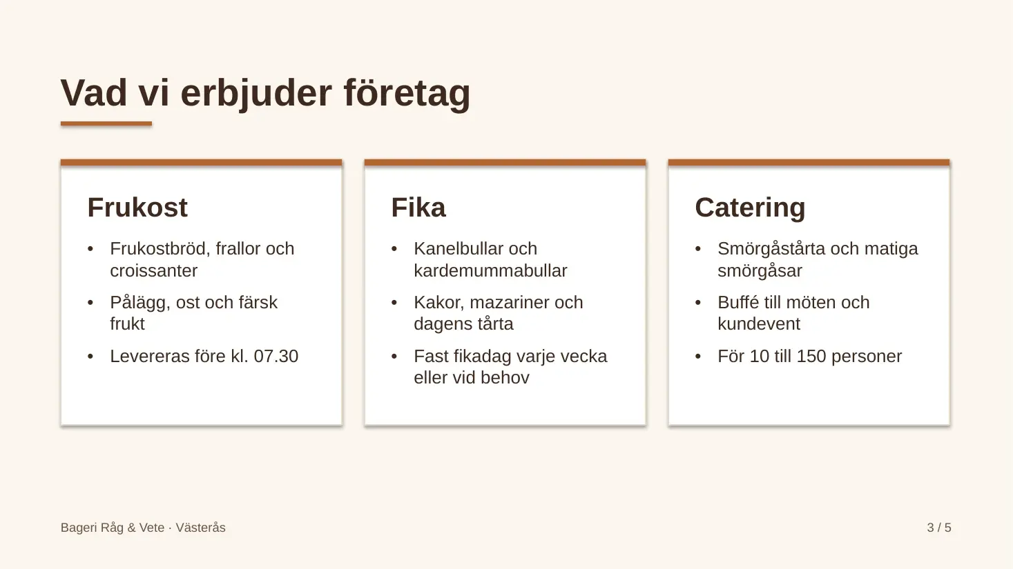 Bild 3 av 5 i Opus 5.5:s presentation för Bageri Råg & Vete