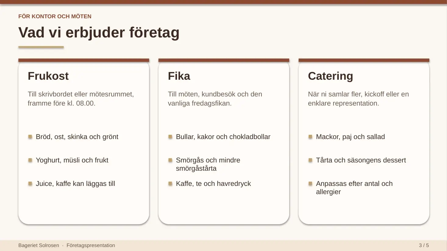Bild 3 av 5 i Groks presentation för Bageriet Solrosen