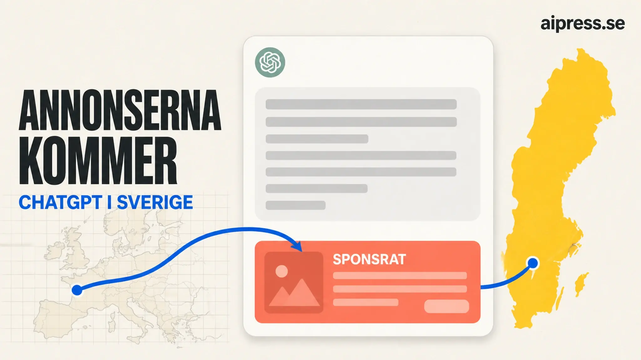 Reklamannonser i ChatGPT kommer till Sverige